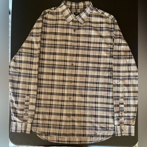 Vince Black and White Plaid Casual Shirt
